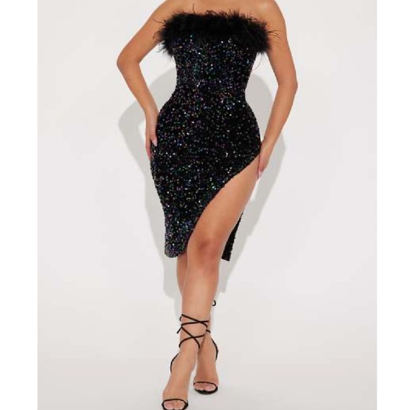 Sequin Midi Dress - Picture 1 of 3